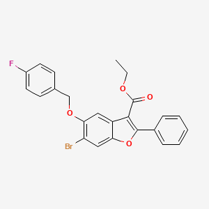 Ethyl 6-bromo-5-[(4-fluorophenyl)methoxy]-2-phenyl-1-benzofuran-3-carboxylate