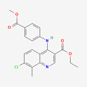 Ethyl 7-chloro-4-{[4-(methoxycarbonyl)phenyl]amino}-8-methylquinoline-3-carboxylate