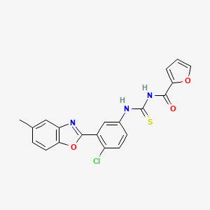 N-{[4-chloro-3-(5-methyl-1,3-benzoxazol-2-yl)phenyl]carbamothioyl}furan-2-carboxamide