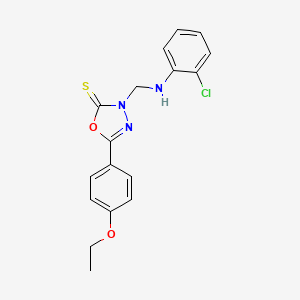 3-{[(2-chlorophenyl)amino]methyl}-5-(4-ethoxyphenyl)-1,3,4-oxadiazole-2(3H)-thione