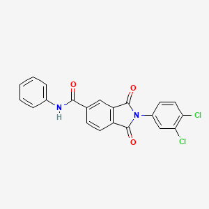 molecular formula C21H12Cl2N2O3 B11652014 2-(3,4-dichlorophenyl)-1,3-dioxo-N-phenyl-2,3-dihydro-1H-isoindole-5-carboxamide 