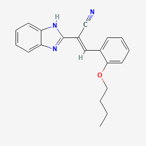 molecular formula C20H19N3O B11652027 (2E)-2-(1H-benzimidazol-2-yl)-3-(2-butoxyphenyl)prop-2-enenitrile 