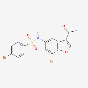 N-(3-acetyl-7-bromo-2-methyl-1-benzofuran-5-yl)-4-bromobenzenesulfonamide