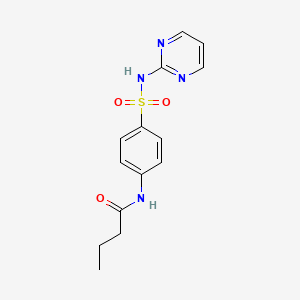 molecular formula C14H16N4O3S B11652049 N-[4-(pyrimidin-2-ylsulfamoyl)phenyl]butanamide CAS No. 4148-05-4