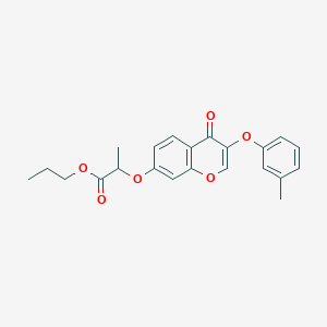 propyl 2-{[3-(3-methylphenoxy)-4-oxo-4H-chromen-7-yl]oxy}propanoate