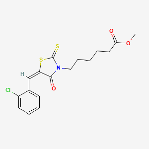 methyl 6-[(5E)-5-(2-chlorobenzylidene)-4-oxo-2-thioxo-1,3-thiazolidin-3-yl]hexanoate