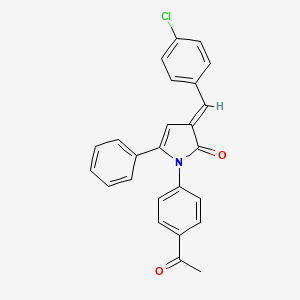 (3E)-1-(4-acetylphenyl)-3-(4-chlorobenzylidene)-5-phenyl-1,3-dihydro-2H-pyrrol-2-one