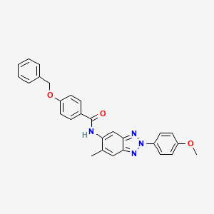 4-(benzyloxy)-N-[2-(4-methoxyphenyl)-6-methyl-2H-benzotriazol-5-yl]benzamide