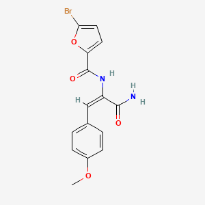 molecular formula C15H13BrN2O4 B11652131 N-[(1E)-3-amino-1-(4-methoxyphenyl)-3-oxoprop-1-en-2-yl]-5-bromofuran-2-carboxamide 