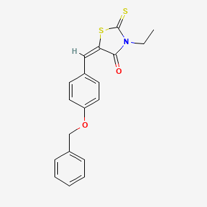 (5E)-5-[4-(benzyloxy)benzylidene]-3-ethyl-2-thioxo-1,3-thiazolidin-4-one