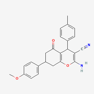 2-amino-7-(4-methoxyphenyl)-4-(4-methylphenyl)-5-oxo-5,6,7,8-tetrahydro-4H-chromene-3-carbonitrile