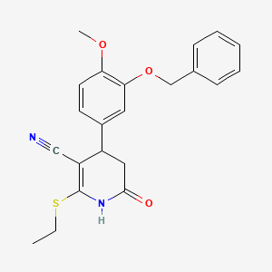 4-[3-(Benzyloxy)-4-methoxyphenyl]-2-(ethylsulfanyl)-6-oxo-1,4,5,6-tetrahydropyridine-3-carbonitrile