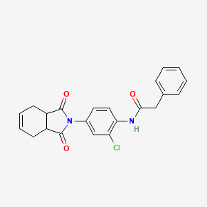 N-[2-chloro-4-(1,3-dioxo-1,3,3a,4,7,7a-hexahydro-2H-isoindol-2-yl)phenyl]-2-phenylacetamide