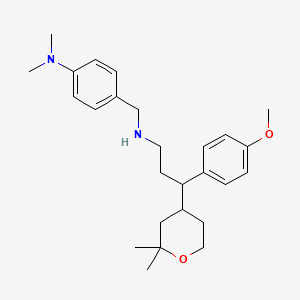 4-({[3-(2,2-Dimethyloxan-4-YL)-3-(4-methoxyphenyl)propyl]amino}methyl)-N,N-dimethylaniline