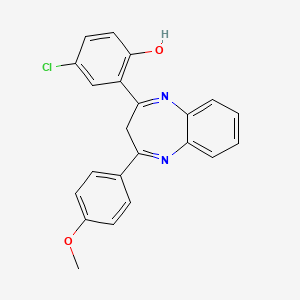 4-chloro-2-[4-(4-methoxyphenyl)-3H-1,5-benzodiazepin-2-yl]phenol