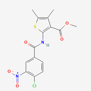 Methyl 2-{[(4-chloro-3-nitrophenyl)carbonyl]amino}-4,5-dimethylthiophene-3-carboxylate