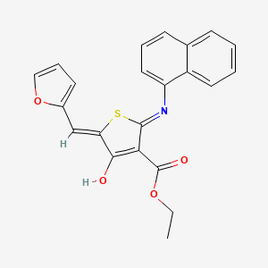 ethyl (5Z)-5-(furan-2-ylmethylidene)-2-(naphthalen-1-ylamino)-4-oxo-4,5-dihydrothiophene-3-carboxylate