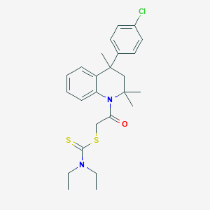 2-[4-(4-chlorophenyl)-2,2,4-trimethyl-3,4-dihydroquinolin-1(2H)-yl]-2-oxoethyl diethylcarbamodithioate