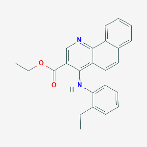 molecular formula C24H22N2O2 B11652245 Ethyl 4-[(2-ethylphenyl)amino]benzo[h]quinoline-3-carboxylate 