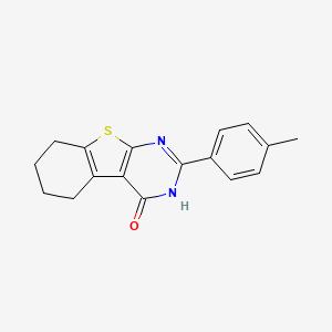 molecular formula C17H16N2OS B11652246 2-(4-methylphenyl)-5,6,7,8-tetrahydro[1]benzothieno[2,3-d]pyrimidin-4(3H)-one 