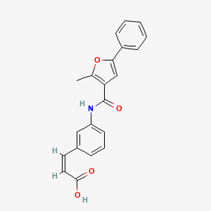 3-{3-[(2-Methyl-5-phenyl-furan-3-carbonyl)-amino]-phenyl}-acrylic acid