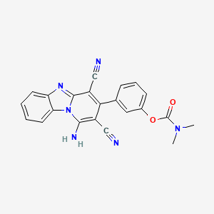 3-(1-Amino-2,4-dicyanopyrido[1,2-a]benzimidazol-3-yl)phenyl dimethylcarbamate