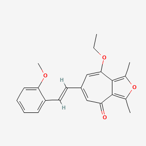 (E)-8-ethoxy-6-(2-methoxystyryl)-1,3-dimethyl-4H-cyclohepta[c]furan-4-one