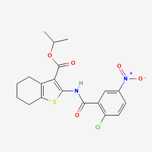 Propan-2-yl 2-{[(2-chloro-5-nitrophenyl)carbonyl]amino}-4,5,6,7-tetrahydro-1-benzothiophene-3-carboxylate