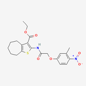 ethyl 2-{[(3-methyl-4-nitrophenoxy)acetyl]amino}-5,6,7,8-tetrahydro-4H-cyclohepta[b]thiophene-3-carboxylate