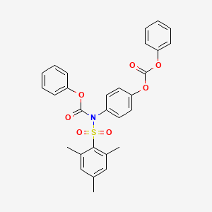 molecular formula C29H25NO7S B11652383 4-{(Phenoxycarbonyl)[(2,4,6-trimethylphenyl)sulfonyl]amino}phenyl phenyl carbonate 