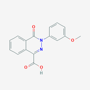 molecular formula C16H12N2O4 B11652387 3-(3-Methoxyphenyl)-4-oxo-3,4-dihydrophthalazine-1-carboxylic acid 