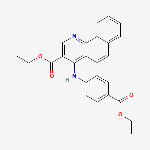 Ethyl 4-{[4-(ethoxycarbonyl)phenyl]amino}benzo[h]quinoline-3-carboxylate