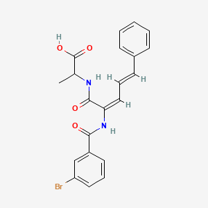 N-[(2E,4E)-2-{[(3-bromophenyl)carbonyl]amino}-5-phenylpenta-2,4-dienoyl]alanine