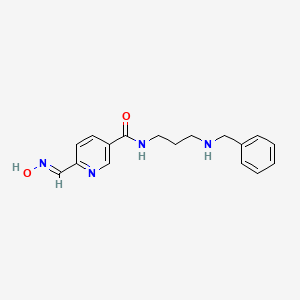 molecular formula C17H20N4O2 B11652502 N-[3-(benzylamino)propyl]-6-[(E)-(hydroxyimino)methyl]pyridine-3-carboxamide 