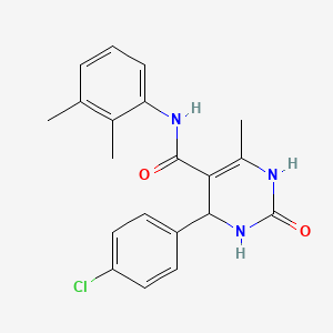 molecular formula C20H20ClN3O2 B11652521 4-(4-chlorophenyl)-N-(2,3-dimethylphenyl)-6-methyl-2-oxo-1,2,3,4-tetrahydropyrimidine-5-carboxamide 