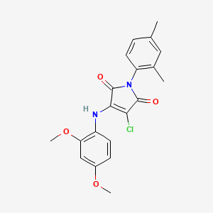 3-chloro-4-[(2,4-dimethoxyphenyl)amino]-1-(2,4-dimethylphenyl)-1H-pyrrole-2,5-dione