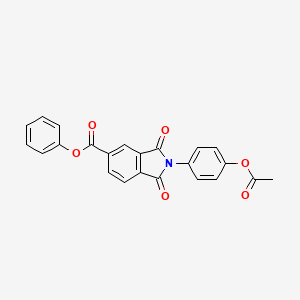 molecular formula C23H15NO6 B11652554 phenyl 2-[4-(acetyloxy)phenyl]-1,3-dioxo-2,3-dihydro-1H-isoindole-5-carboxylate 