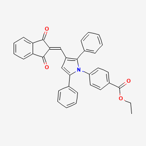 ethyl 4-{3-[(1,3-dioxo-1,3-dihydro-2H-inden-2-ylidene)methyl]-2,5-diphenyl-1H-pyrrol-1-yl}benzoate