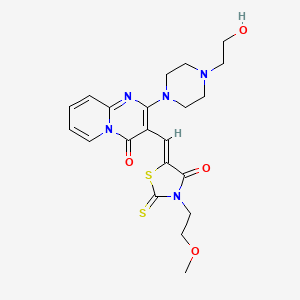 2-[4-(2-Hydroxyethyl)-1-piperazinyl]-3-{(Z)-[3-(2-methoxyethyl)-4-oxo-2-thioxo-1,3-thiazolidin-5-ylidene]methyl}-4H-pyrido[1,2-A]pyrimidin-4-one