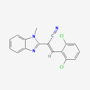 (2E)-3-(2,6-dichlorophenyl)-2-(1-methyl-1H-benzimidazol-2-yl)prop-2-enenitrile