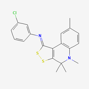 3-chloro-N-[(1Z)-4,4,5,8-tetramethyl-4,5-dihydro-1H-[1,2]dithiolo[3,4-c]quinolin-1-ylidene]aniline