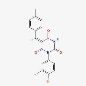 (5E)-1-(4-bromo-3-methylphenyl)-5-(4-methylbenzylidene)pyrimidine-2,4,6(1H,3H,5H)-trione