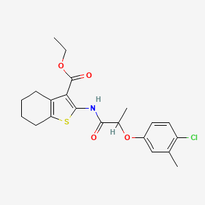 Ethyl 2-{[2-(4-chloro-3-methylphenoxy)propanoyl]amino}-4,5,6,7-tetrahydro-1-benzothiophene-3-carboxylate