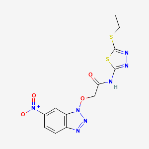 N-[5-(ethylsulfanyl)-1,3,4-thiadiazol-2-yl]-2-[(6-nitro-1H-benzotriazol-1-yl)oxy]acetamide