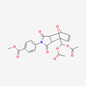 methyl 4-{4-[bis(acetyloxy)methyl]-1,3-dioxo-1,3,3a,4,7,7a-hexahydro-2H-4,7-epoxyisoindol-2-yl}benzoate