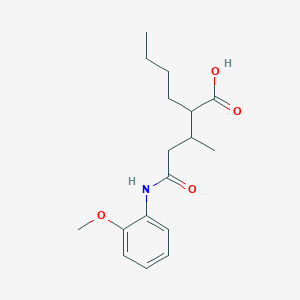 2-{4-[(2-Methoxyphenyl)amino]-4-oxobutan-2-yl}hexanoic acid