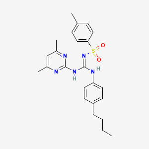 N-{(4-butylanilino)[(4,6-dimethyl-2-pyrimidinyl)amino]methylene}-4-methylbenzenesulfonamide