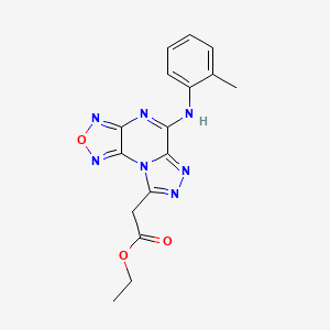 [1,2,5]Oxadiazolo[3,4-E][1,2,4]triazolo[4,3-a]pyrazine-8-acetic acid, 5-[(2-methylphenyl)amino]-, ethyl ester