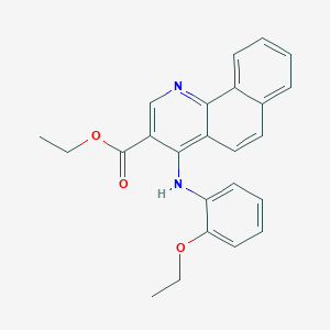 molecular formula C24H22N2O3 B11652705 Ethyl 4-[(2-ethoxyphenyl)amino]benzo[h]quinoline-3-carboxylate 