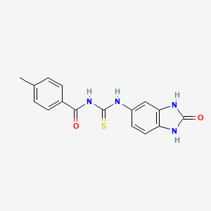 4-methyl-N-[(2-oxo-2,3-dihydro-1H-benzimidazol-5-yl)carbamothioyl]benzamide